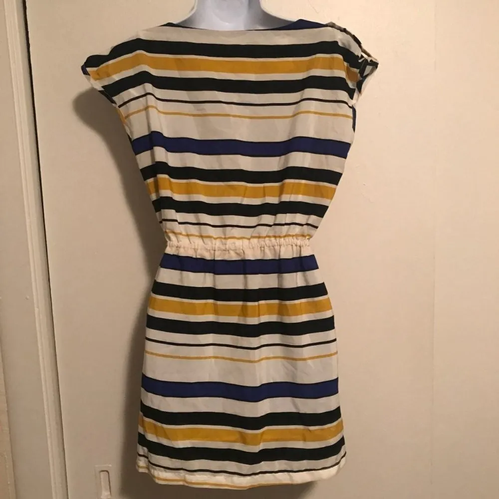 Striped Mini Dress With Pockets - Image 4