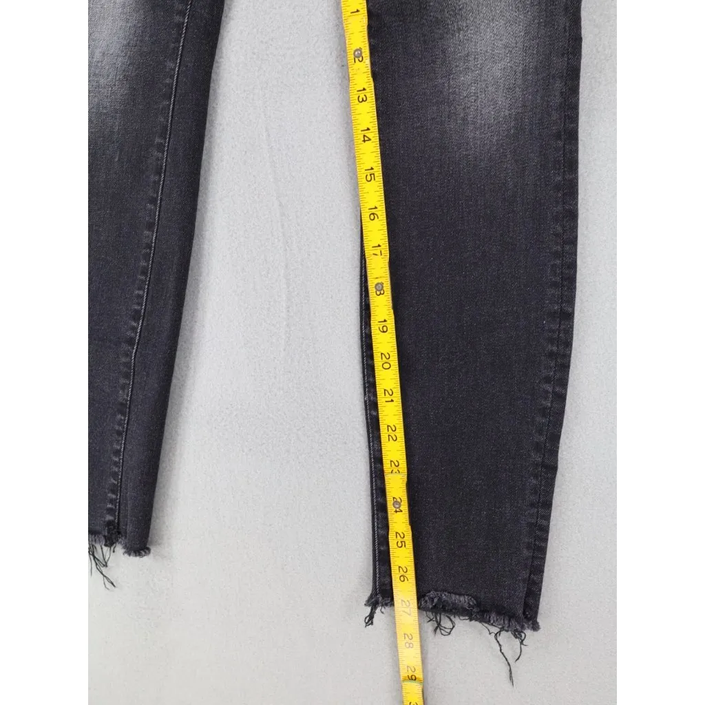 Mother Jeans Womens 24 Gray The Looker Ankle Fray Night Hawk Casual Made USA Black - Image 10