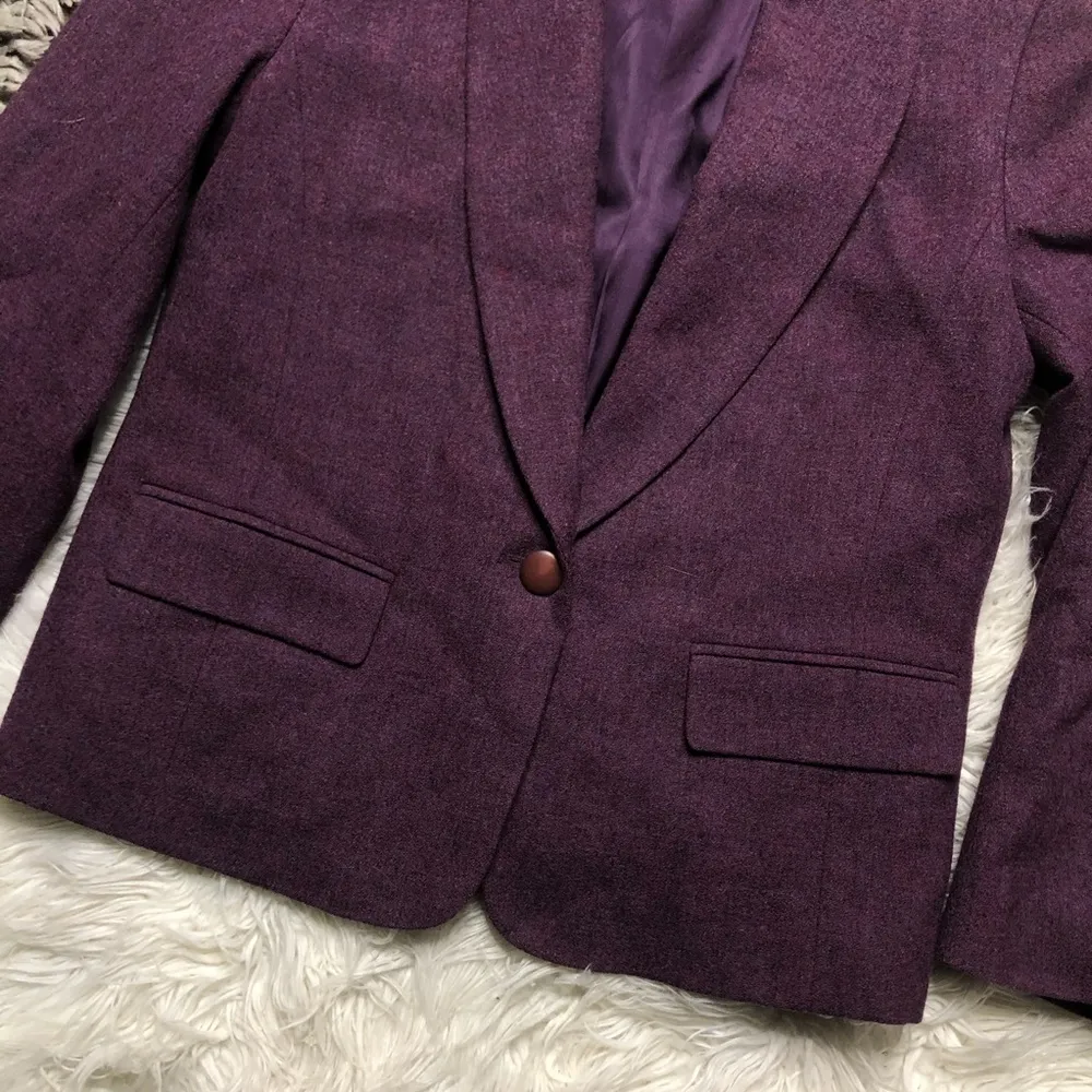 Pendleton purple one button wool blazer 10 petite - Image 4
