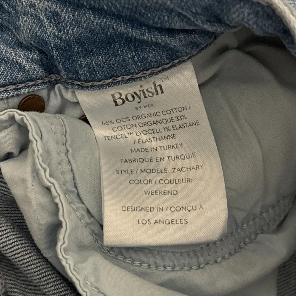 Boyish the Zachary High Rise Skinny Jeans Stretch Size 25 Knee Distress Fray Hem - Image 13