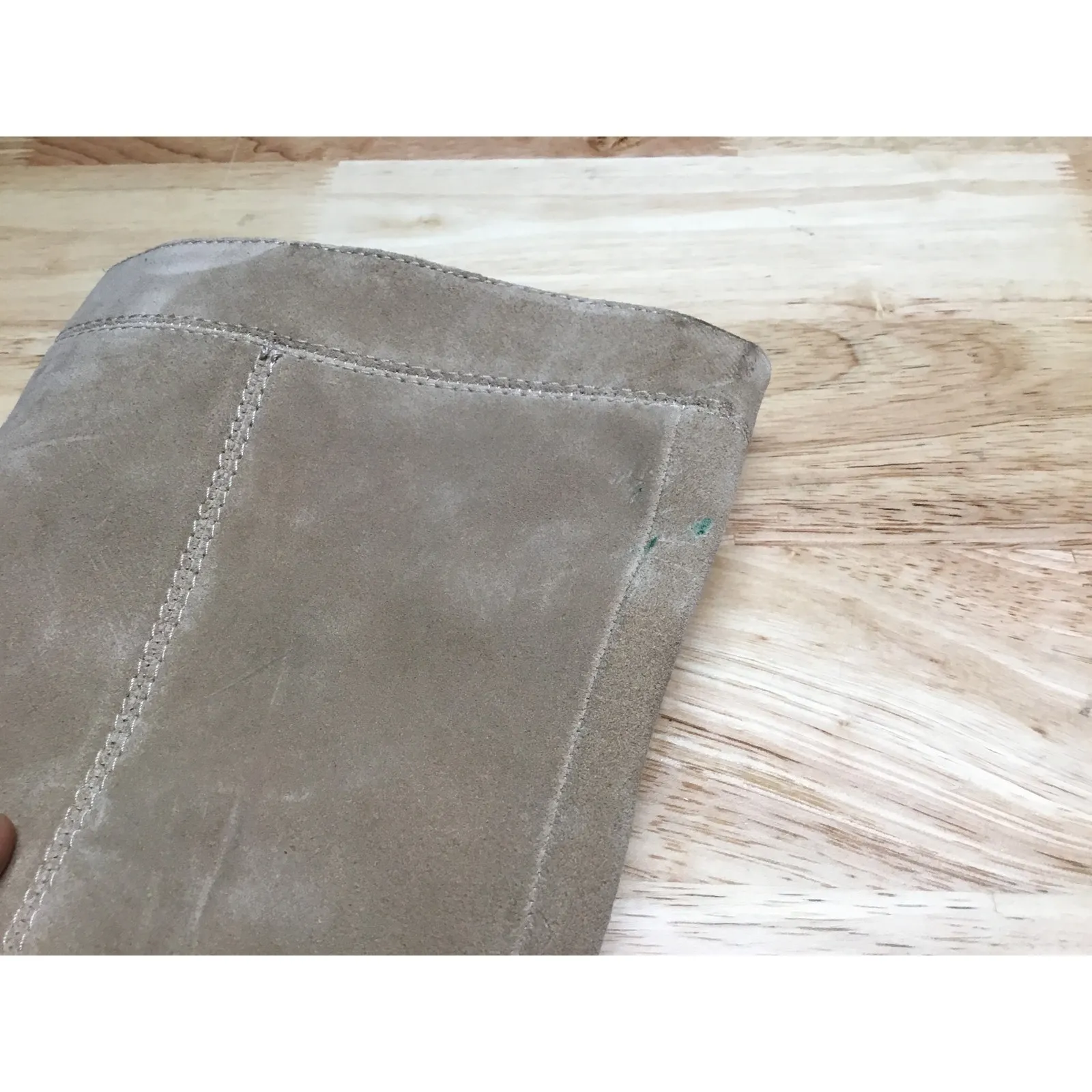 Vince Camuto Kreesell Riding Boots Women's 6M Taupe Suede Zipper Almond Toe - Image 10