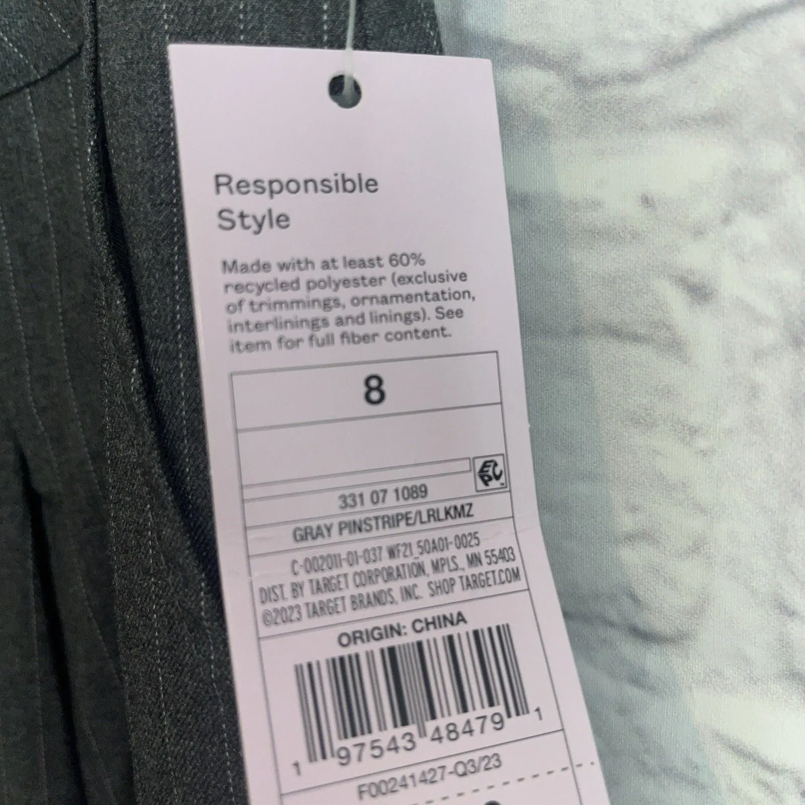 Wild Fable Women’s NWT Gray Pinstripe Career Dress pants Size 8 - Image 3