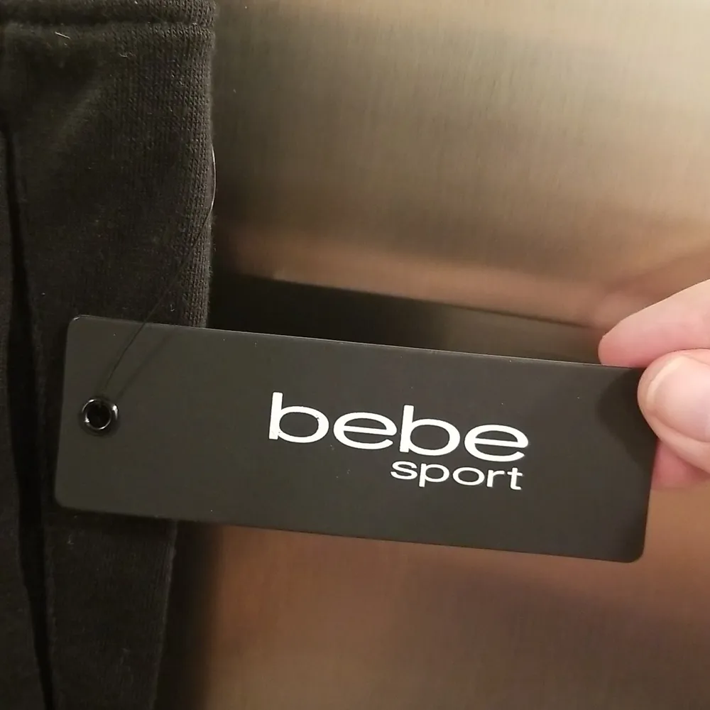 💕BEBE SPORT💕 Logo Print Jogger Pants ~ Black Medium M NWT - Image 12