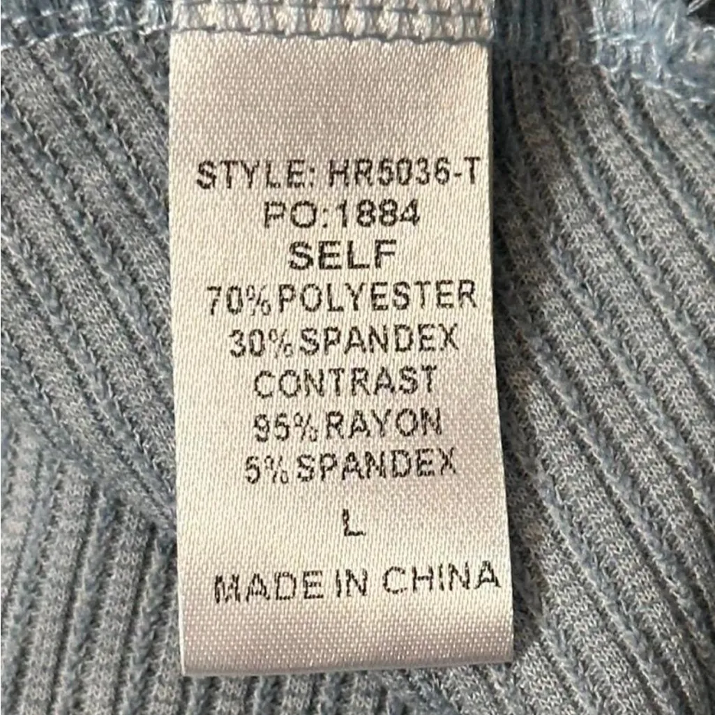 Raglan Sleeve Hi Low Top‎ Blue Size L - Image 14