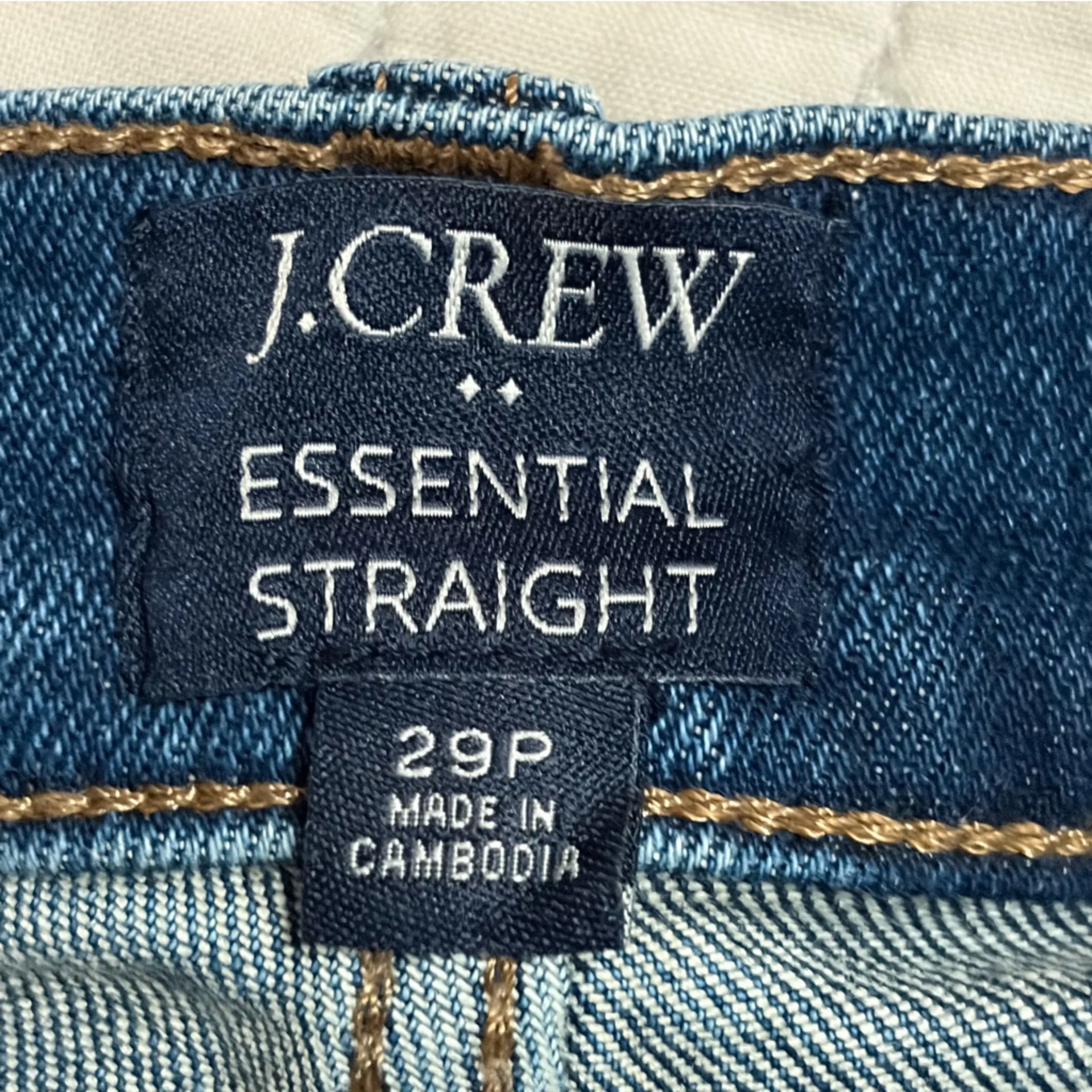 J. Crew High Rise Button Fly Dark Blue Jeans Size 29Petite EUC - Image 5