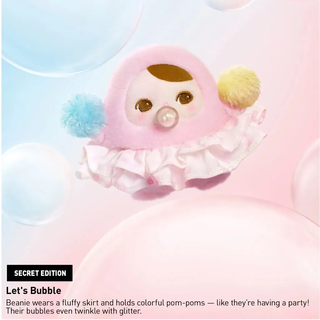 Pop Mart Pucky Beanie Bubble Up Sealed Blind Box Set Plush Pendant Toy Keychain Pink - Image 5