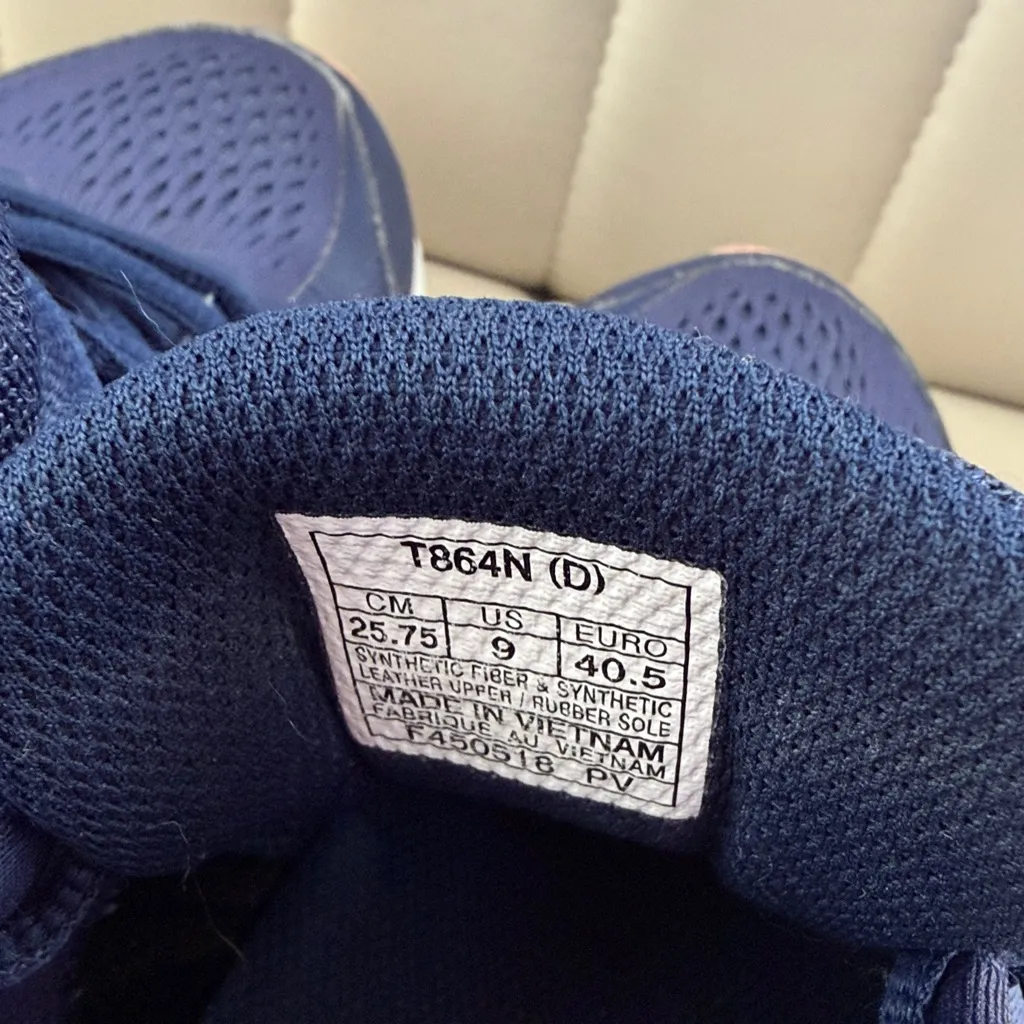 Asics Womens Gel Foundation Blue Running Shoes Sneakers Size 9 Excellent - Image 6