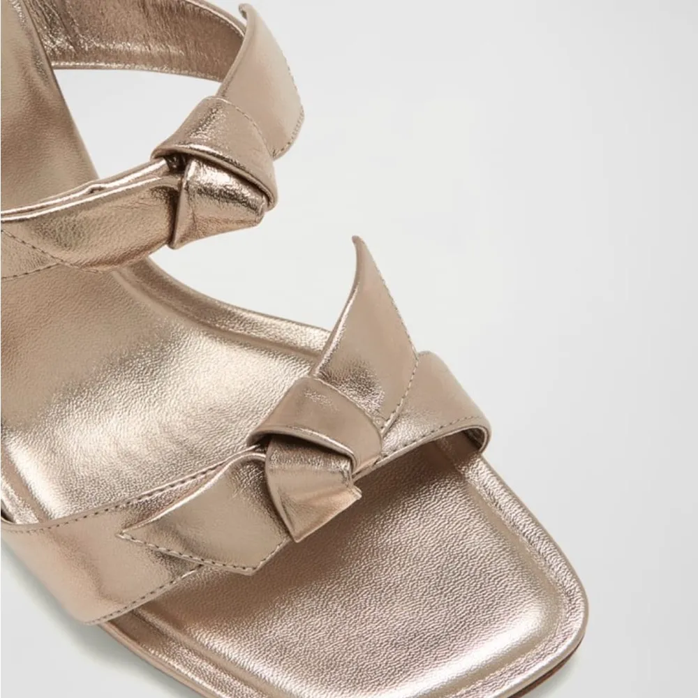 Alexandre Birman Clarita Leather Bow Two-Band Sandals Size 35 NEW w/DustBags - Image 5