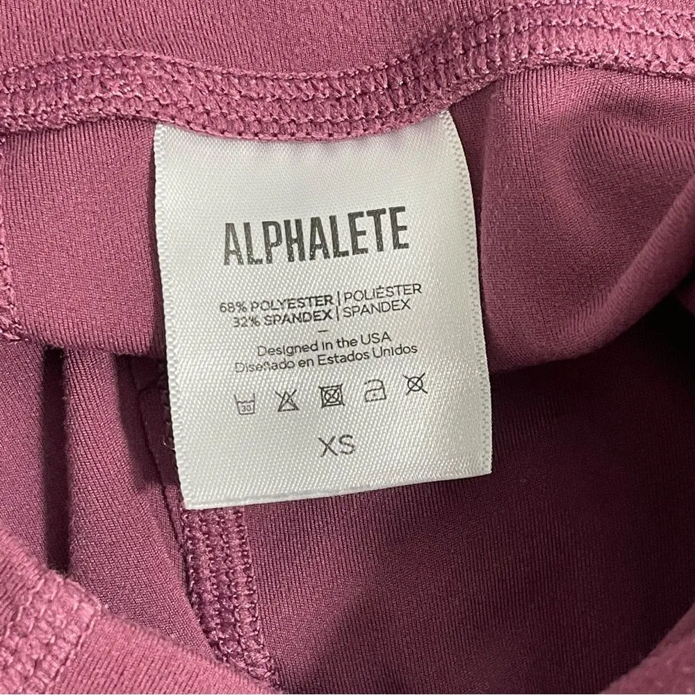 Alphalete‎ Pocket Leggings Size XS Cranberry Wine - Image 5