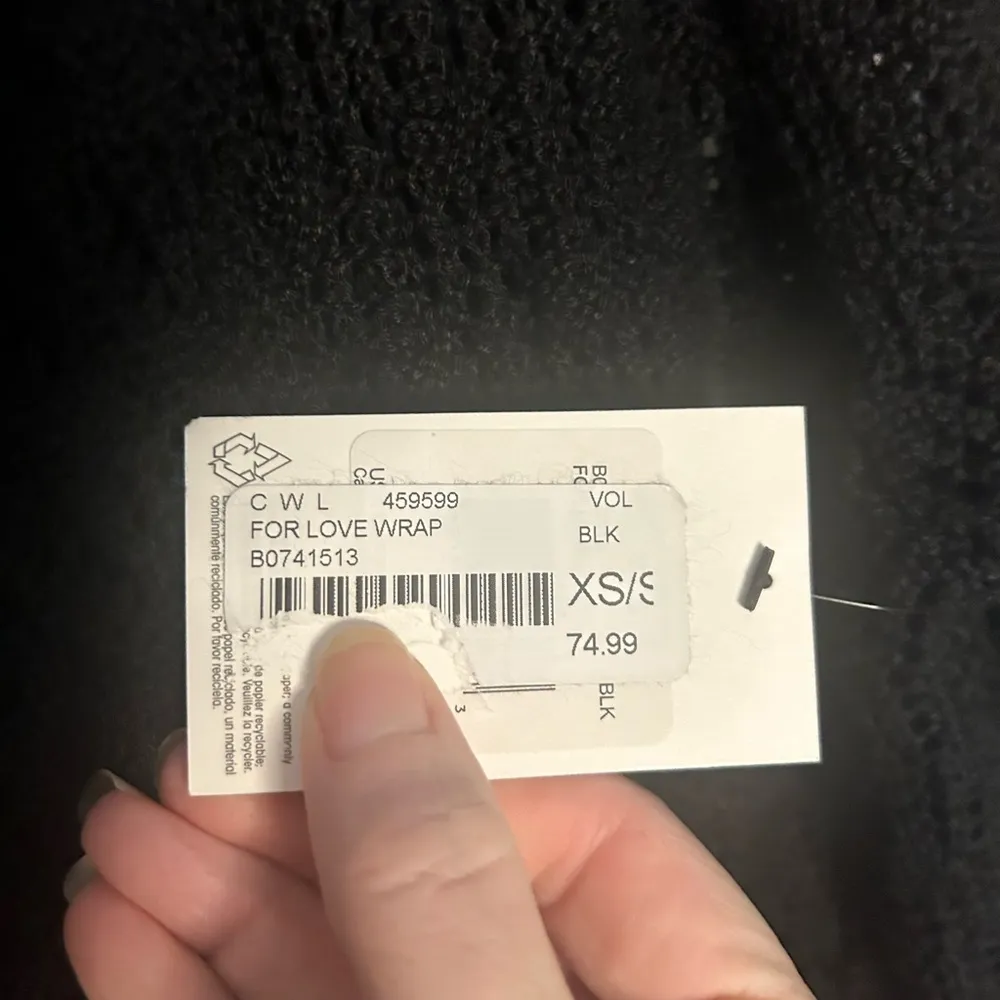 NWT VOLCOM Open front for live wrap in black size XS/S - Image 5