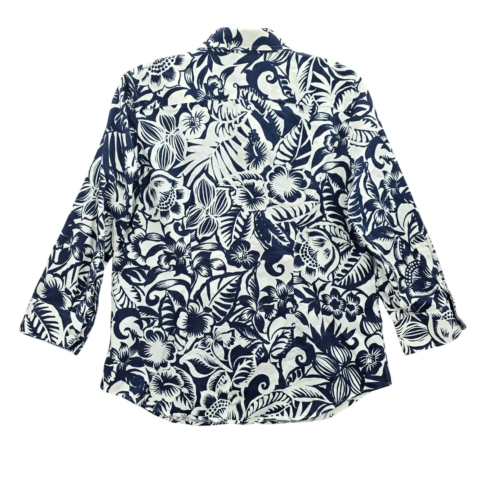 Y2K Vintage Floral Hawaiian Vacation Cruise Island Chaps Surf Shirt 90s Top M - Image 2