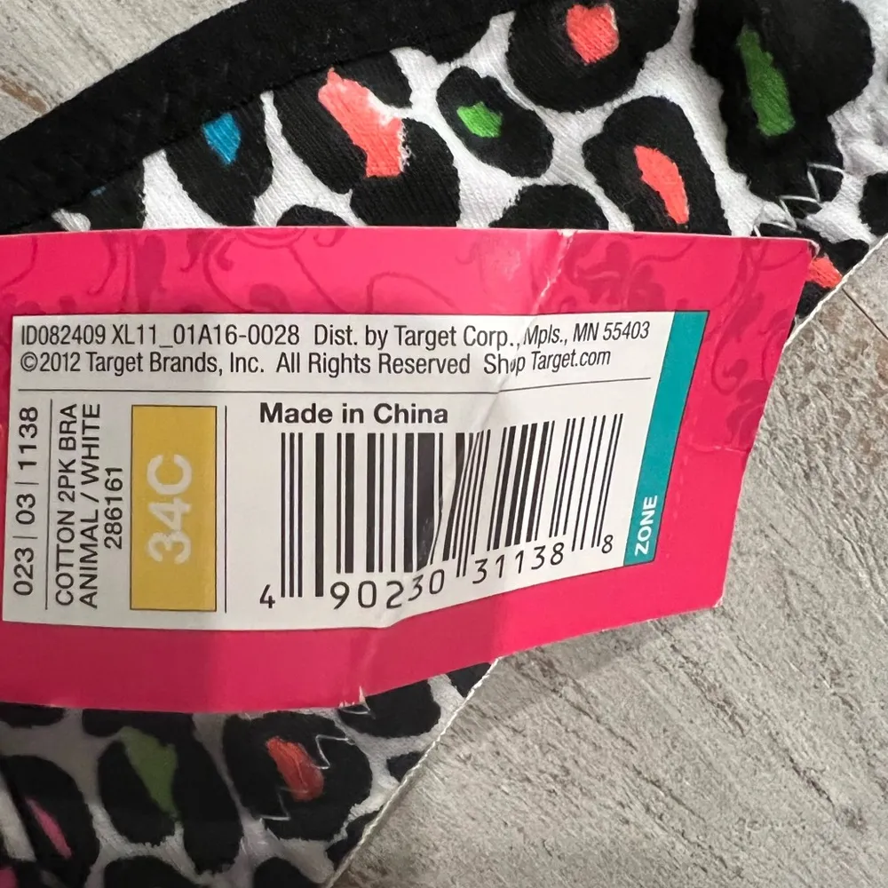NWT Xhilaration Bra Sz 34C Multicolor Cheetah Print Lightly Lined - Image 4