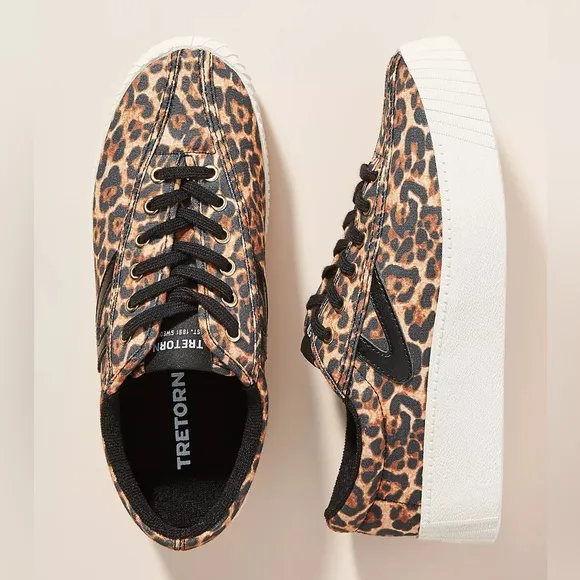 Tretorn Nylite Leopard-Printed Sneakers - Size 6.5 - Image 2