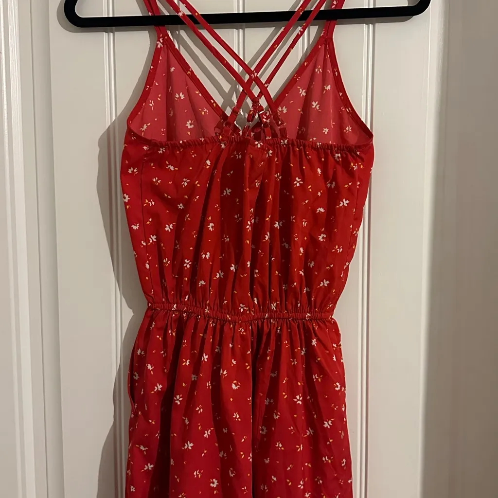 Red Floral Romper - Image 4