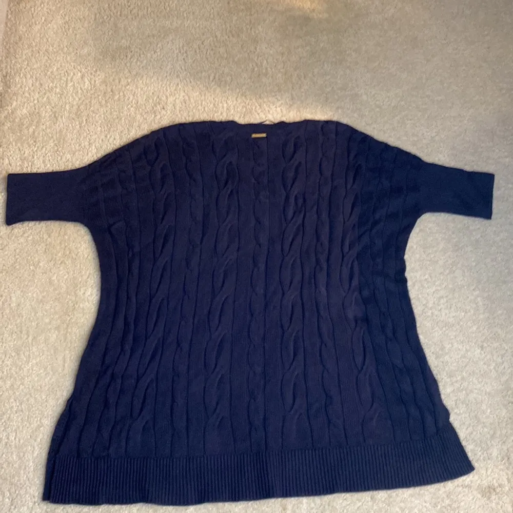 Navy knitted short sleeve sweater Michael Kors - Image 4