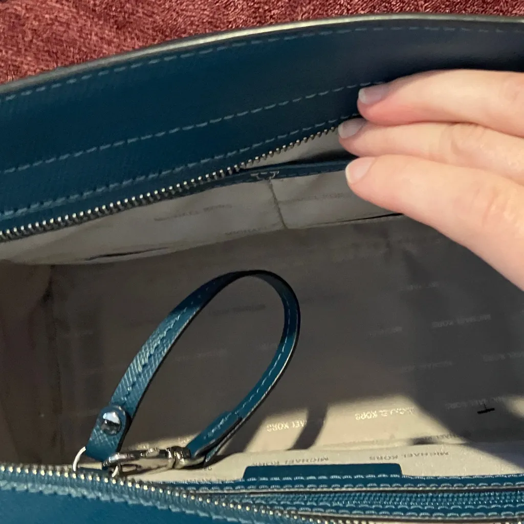 Michael Kors Dark Teal Satchel Bag - Image 7