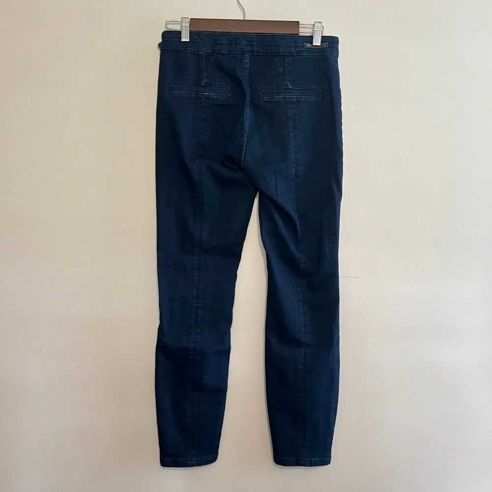 Pilcro & The Letterpress Side Zip Button Split Hem High Rise Skinny Jeans - Image 9