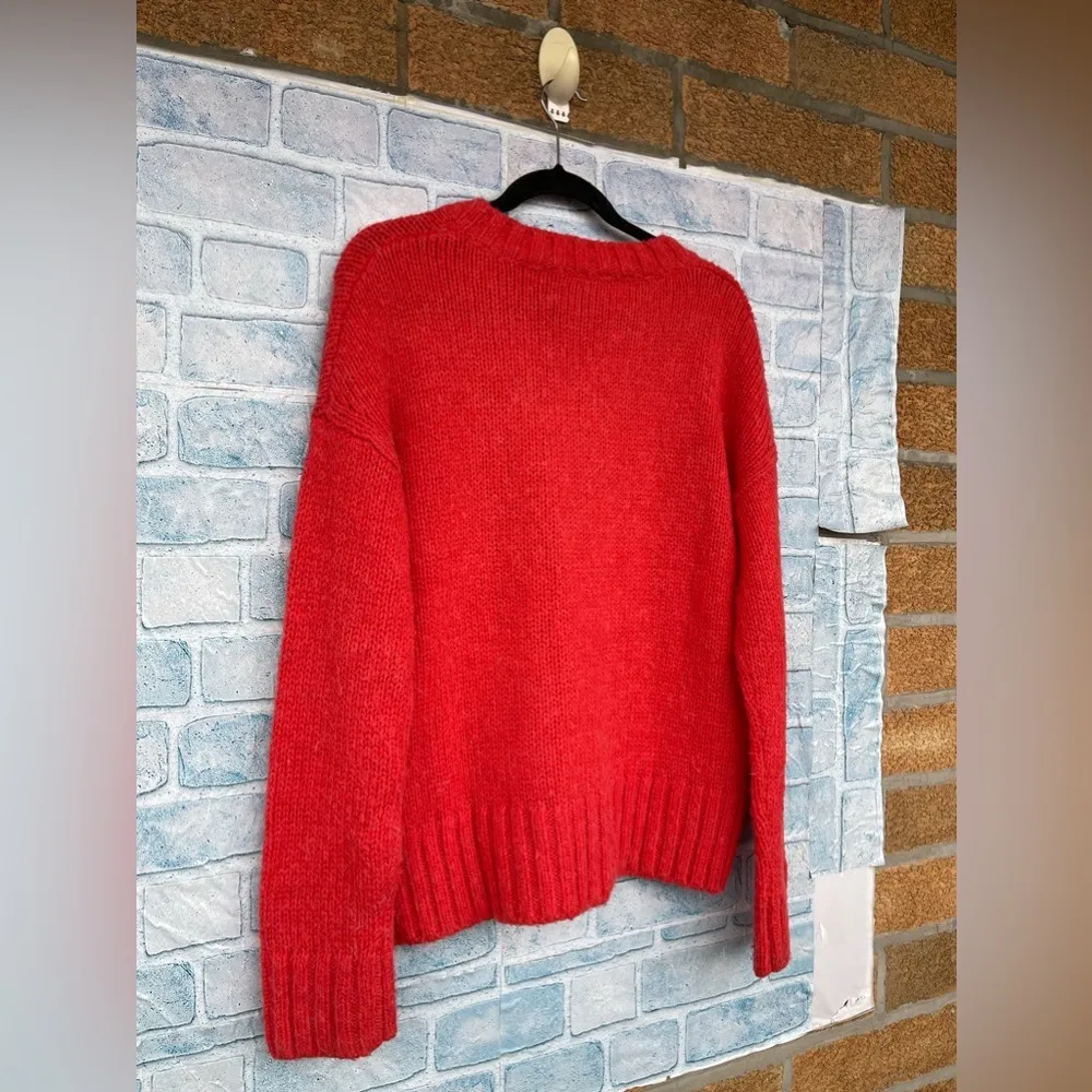 RE/DONE   90s Oversized Sweater in Red
Orange small - Image 6