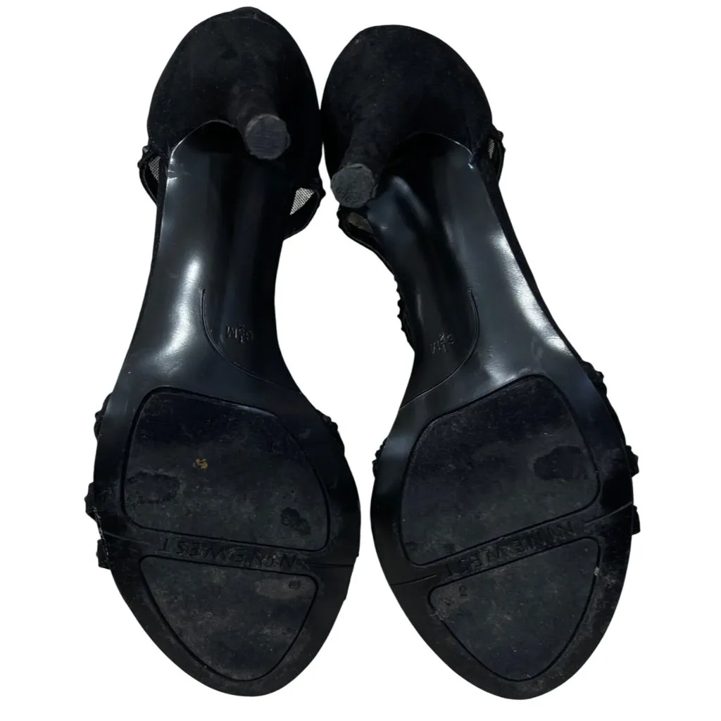 Nine West Alderson 4" Heel Mesh Rhinestone Black Size 6.5 Strappy - Image 8