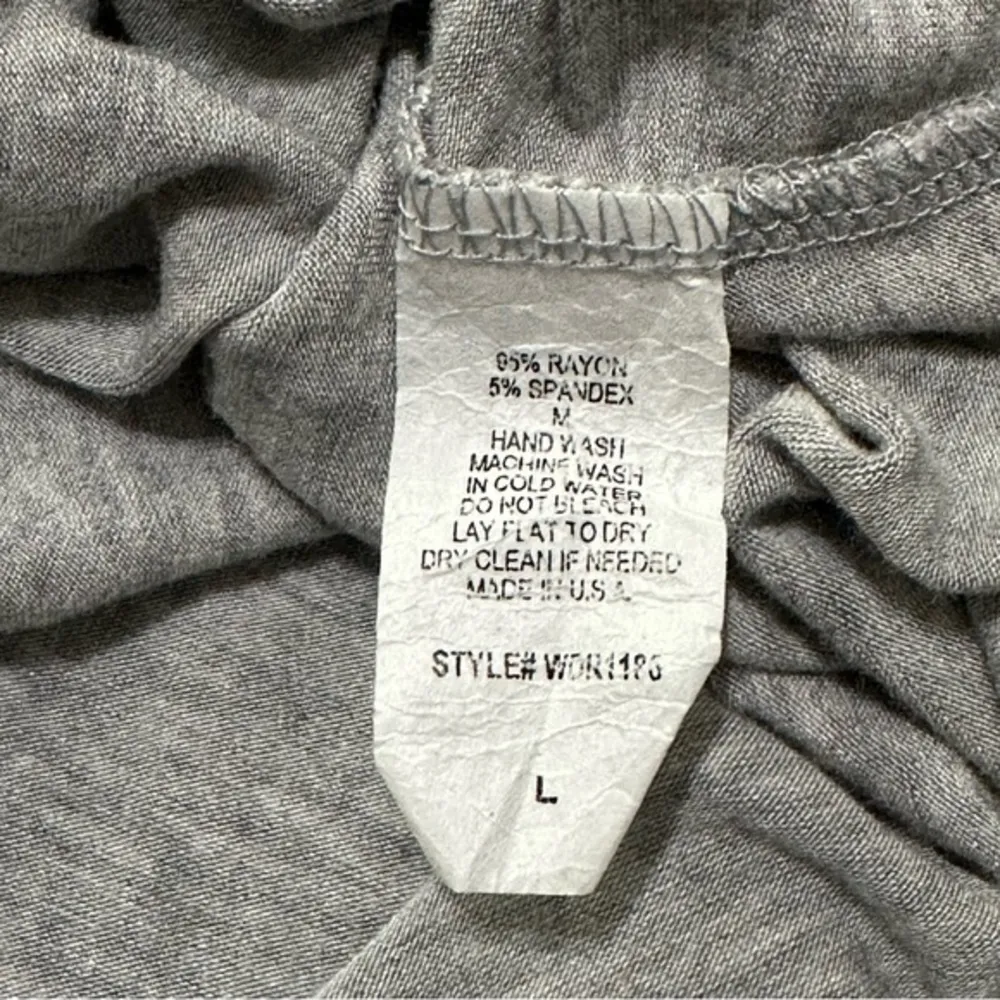 Made by Johnny Women’s Size L Heather Gray Shirred Tank Knee Length Dress Size L - Image 7