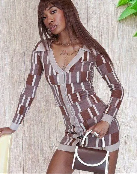 Princess Polly Shyla Mini Dress in Brown L/XL - Image 2