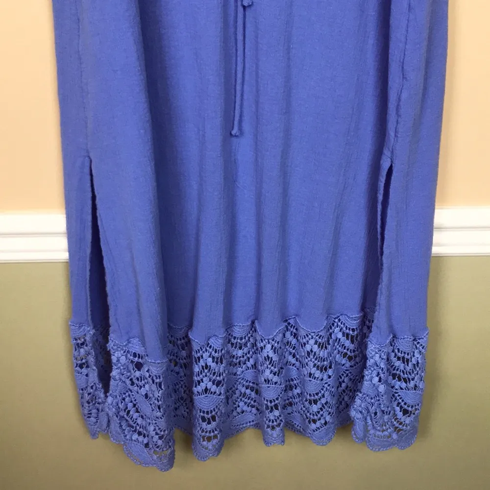 Intimately Free People Women’s Abbie Periwinkle Blue Crochet Detail Midi Dress - Image 8