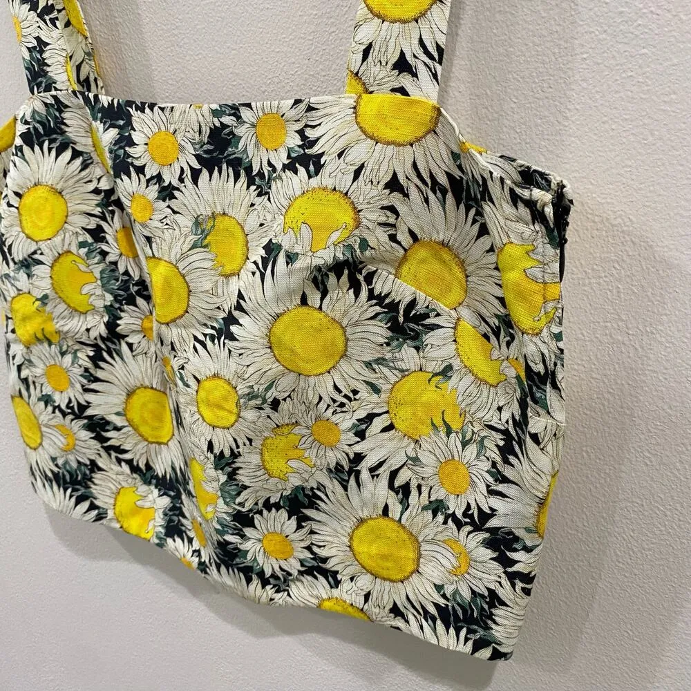 & Other Stories & Other Stories Linen Blend Sunflower Cropped Top - Image 6