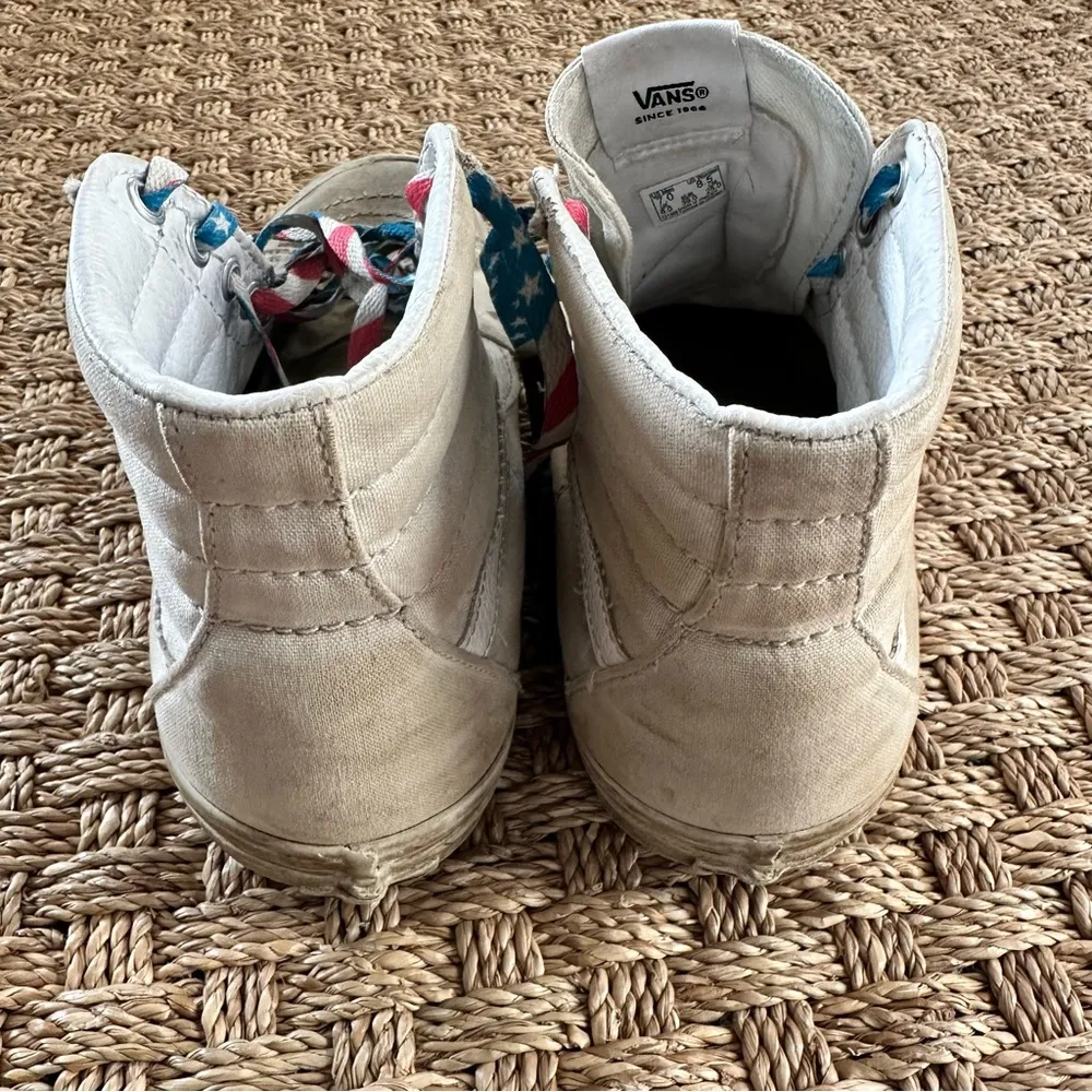 White high top Vans women’s 8.5 men’s 7 - Image 3