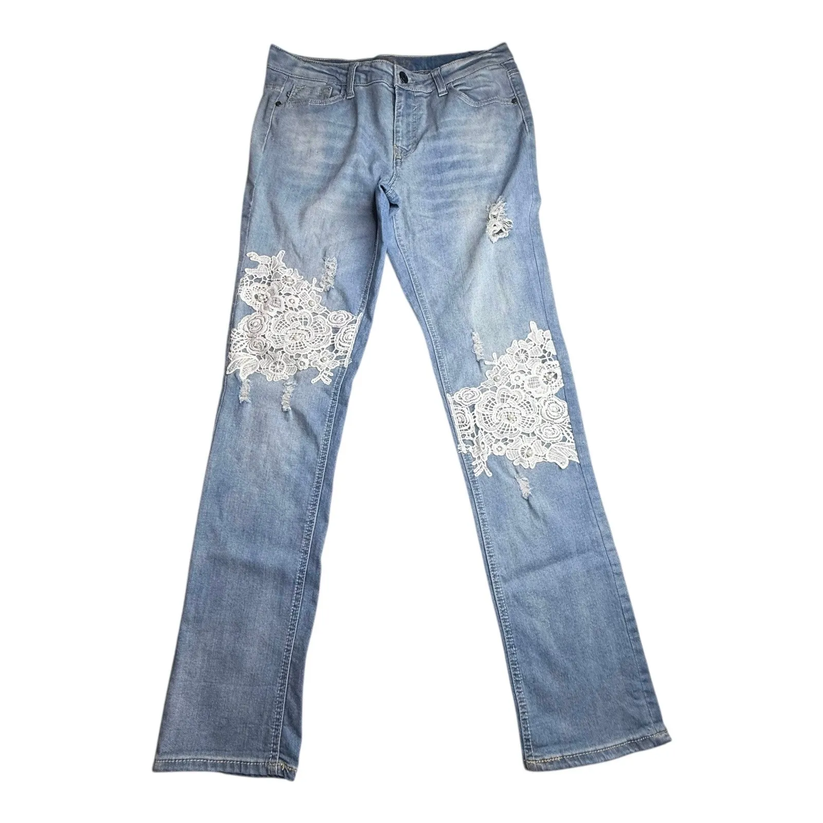 V GOLD Distressed JEANS Women's 16 - Image 10