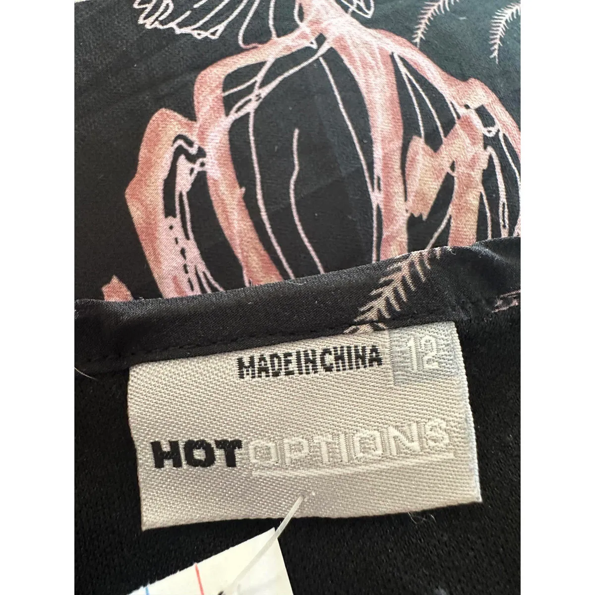 Black and Pink Floral Ruffle Mesh Vintage Casual Summer Dress - Image 7