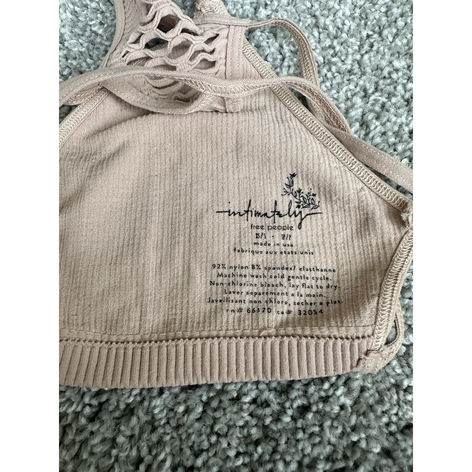 Two‎ 2 Free People Bra Bralets Xs Orange Beige - Image 7