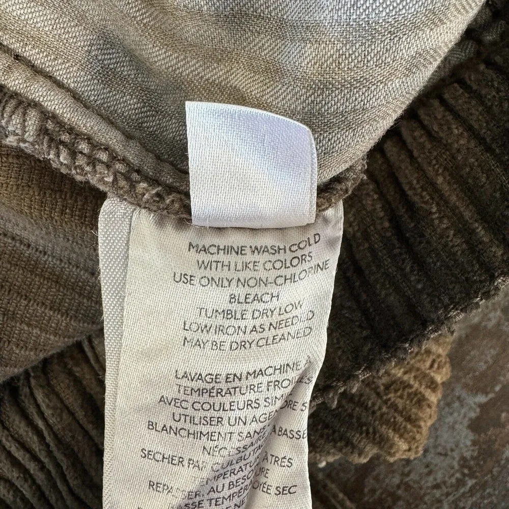 Free People SZ 27 Reese Pitched Straight Corduroy Pants Button-Fly Tie-Dye Brown - Image 7