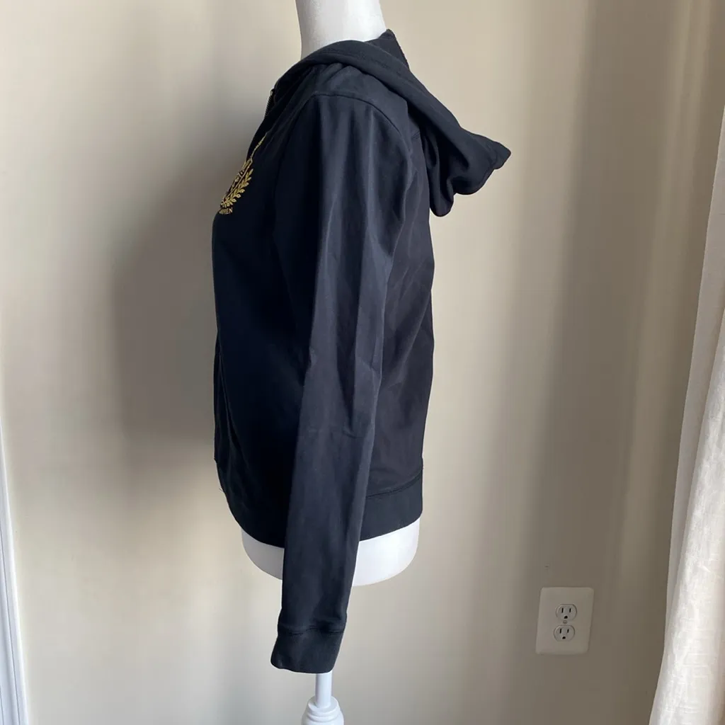 Lauren Active Ralph Lauren Gold Crest Black Full Zip Hoodie - Image 4