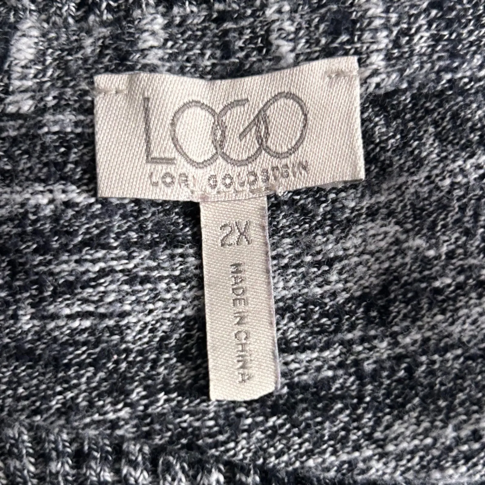 Logo by Lori Goldstein Cashmere Sweater Gray 2X - Image 7
