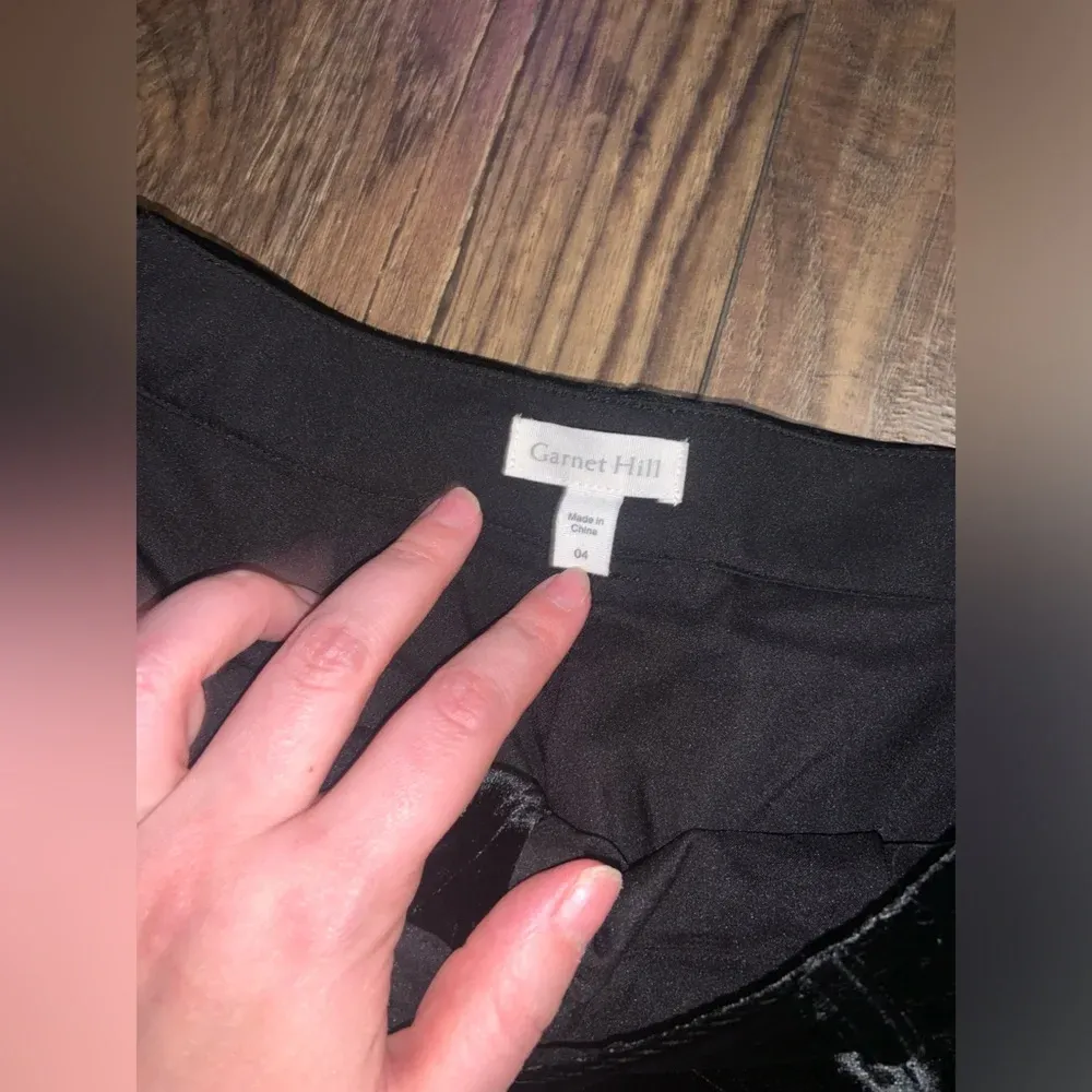 Garnet Hill velvet pleated black dress pants 4 evening fall casual  boho classic - Image 5