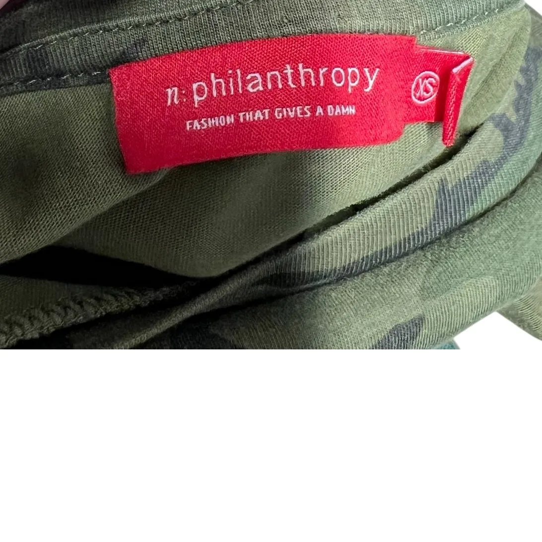 n:Philanthropy Britton Jumpsuit Off the Shoulder Camo Print Green Size XS - Image 13