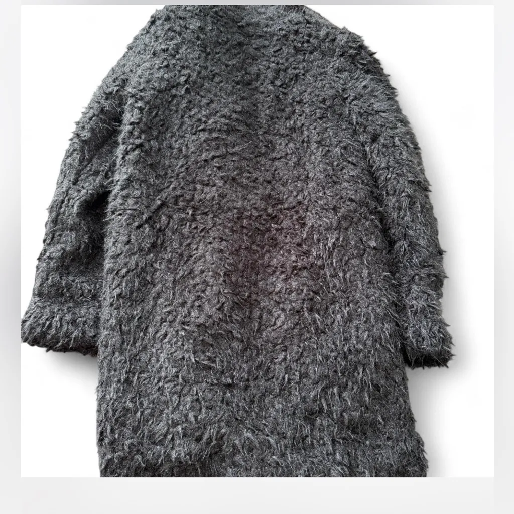 Shaggy Faux Fur‎ Jacket Black - Image 4