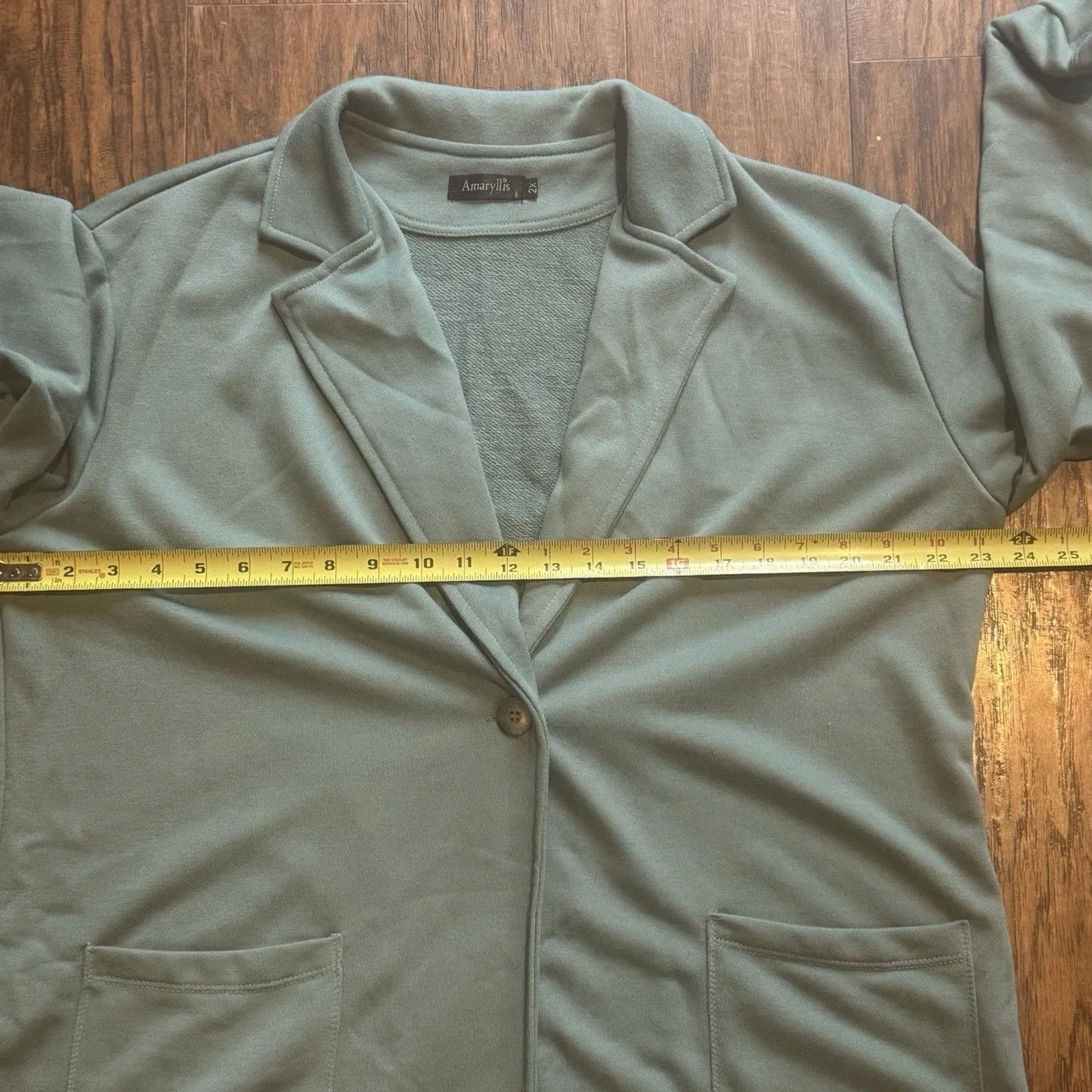 Womens Jersey Coatigan Jacket Button Cardigan Size 2XL Casual Knit Sage Green - Image 11