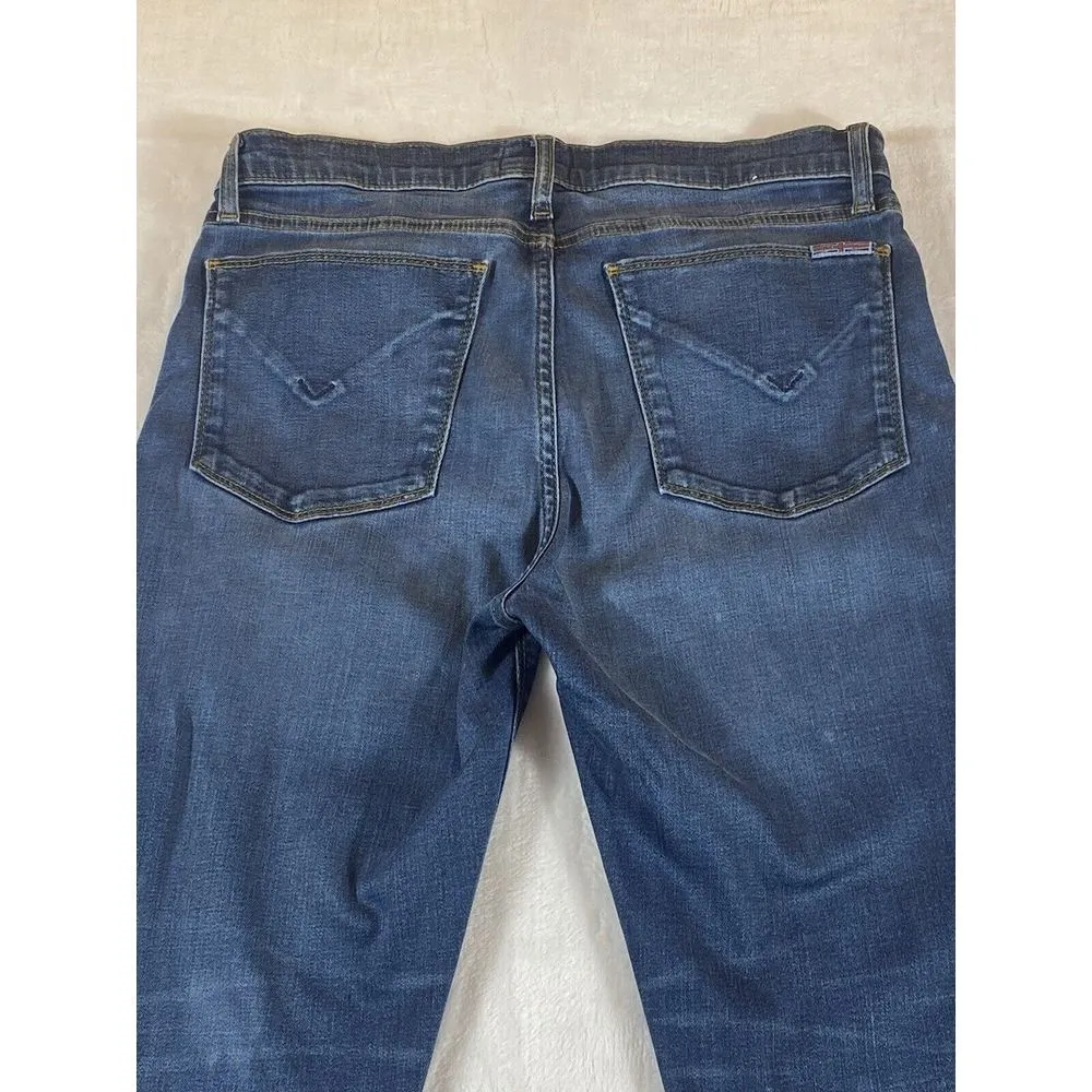 Hudson Jeans Womens Size 30 Ankle Super Skinny Krista Dark Raw Hem Denim Stretch - Image 12