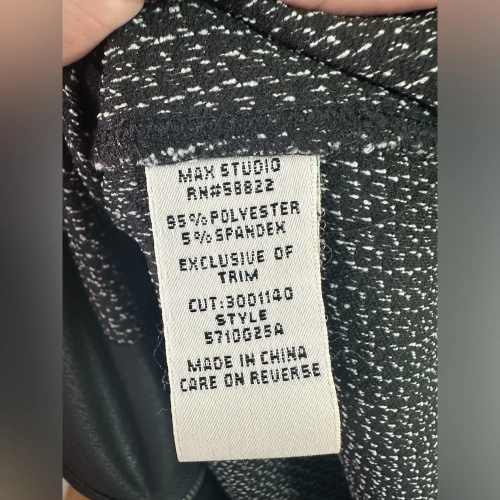 Max Studio Jacket Womens M Overcoat Blazer Full Zip Piping Lightweight MidLength - Image 6