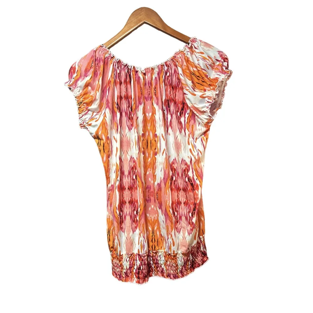 Women's Cato Top Size S Orange White - Image 3