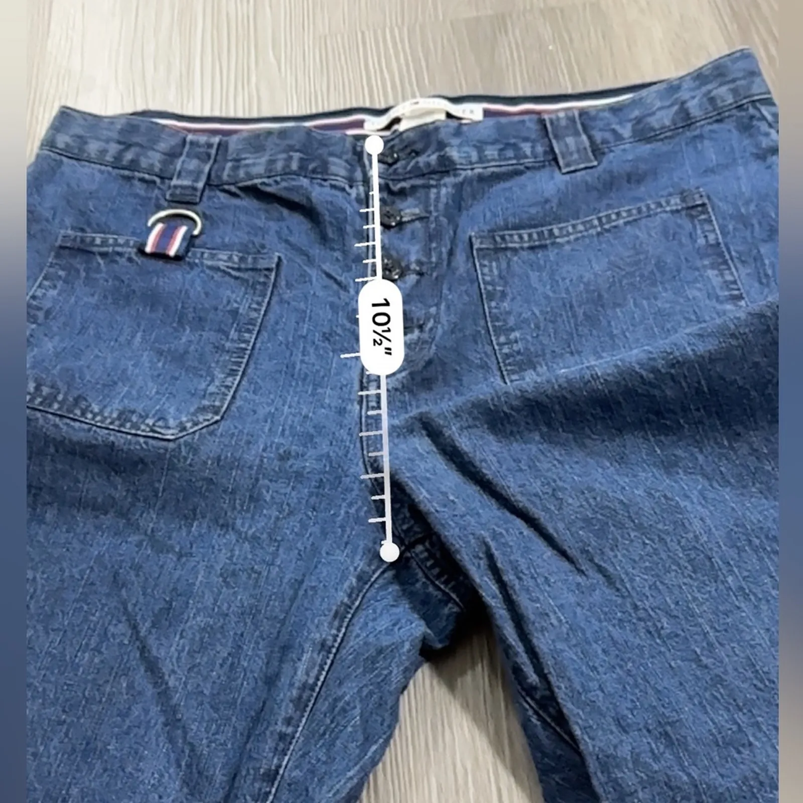 Vintage Tommy Hilfiger‎ Dark Wash High Rise Cropped Denim Straight Jeans Size 14 - Image 8