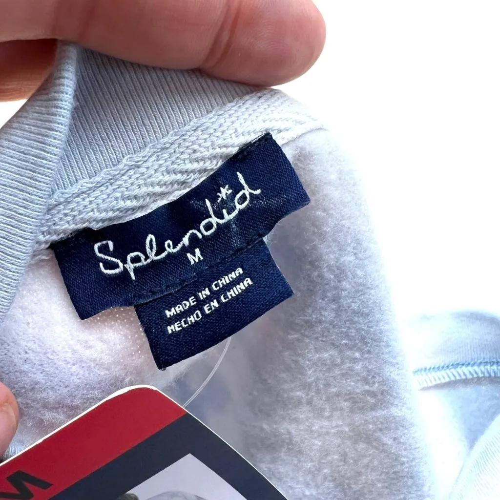 Splendid Tie-Dye Casual Crewneck Sweatshirt Blue Gray White Size Medium NWT - Image 4