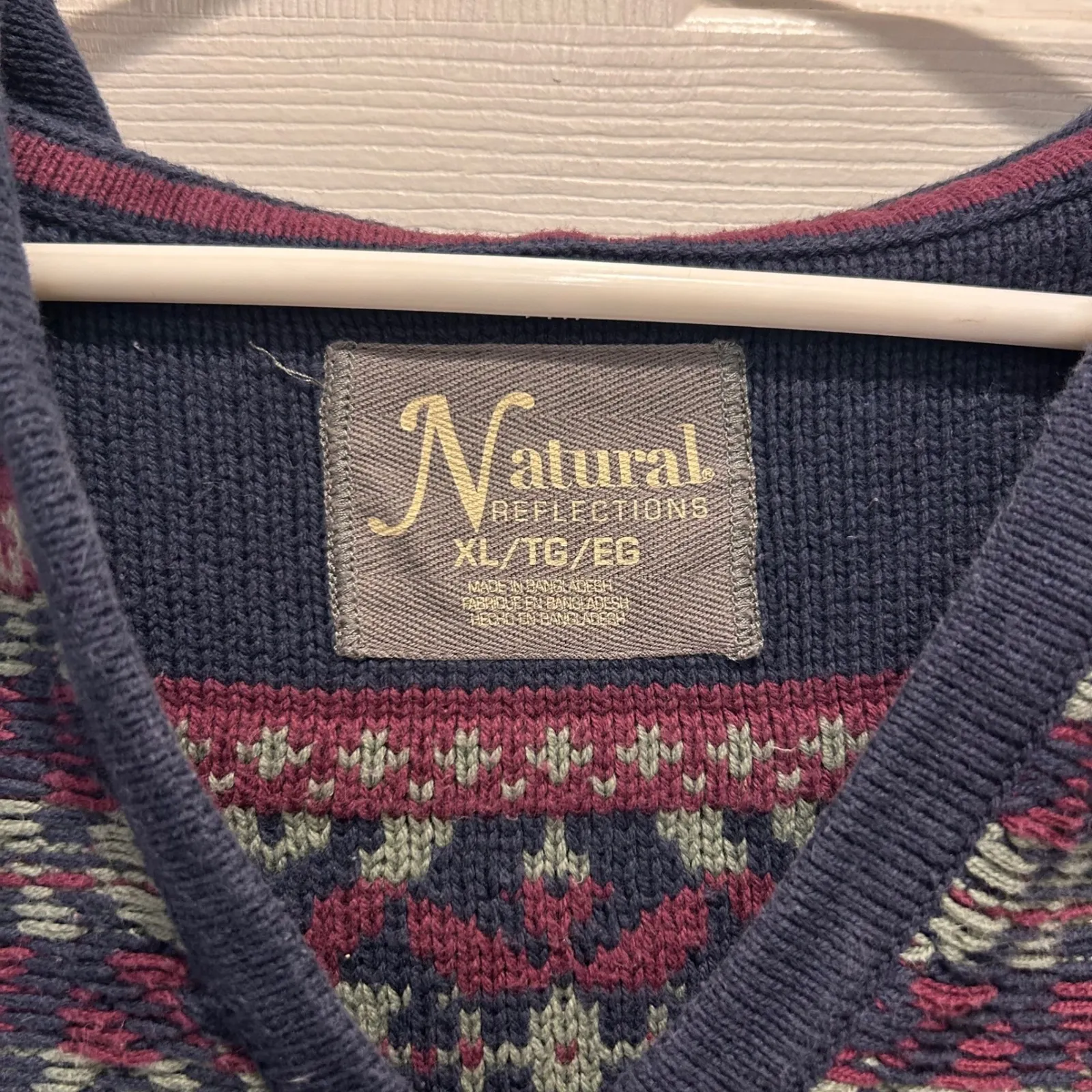 Natural Reflections Women's XL/TG Nordic V-Neck Knit Pullover Hoodie - Image 4