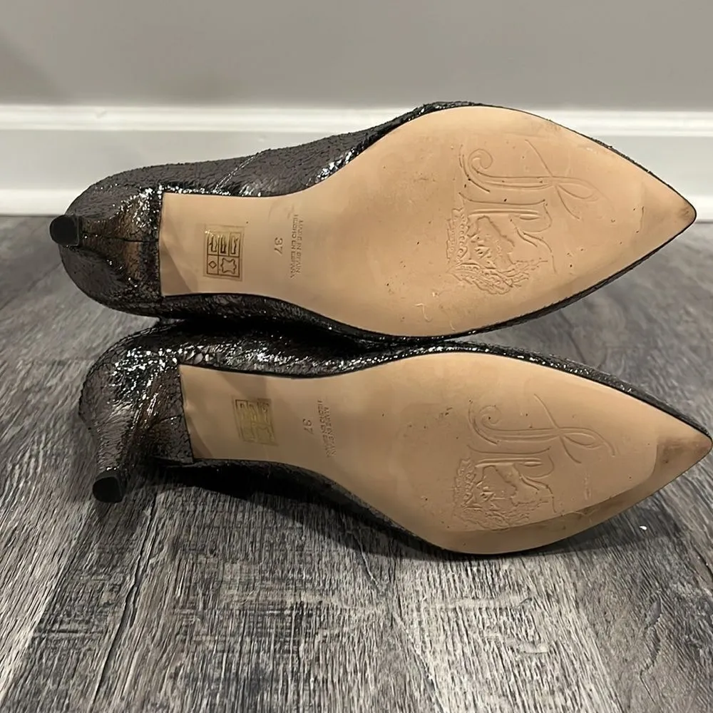 Free People NWOB Leather Lexi Heel metallic bootie - 37 (7-7.5) - Image 11