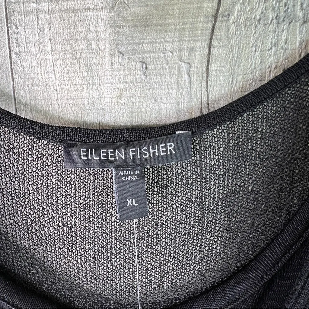 Eileen Fisher XL 2-Pc Dress & Liner 100% Silk  Lace Overlay Is Rayon Nylon VNeck - Image 7