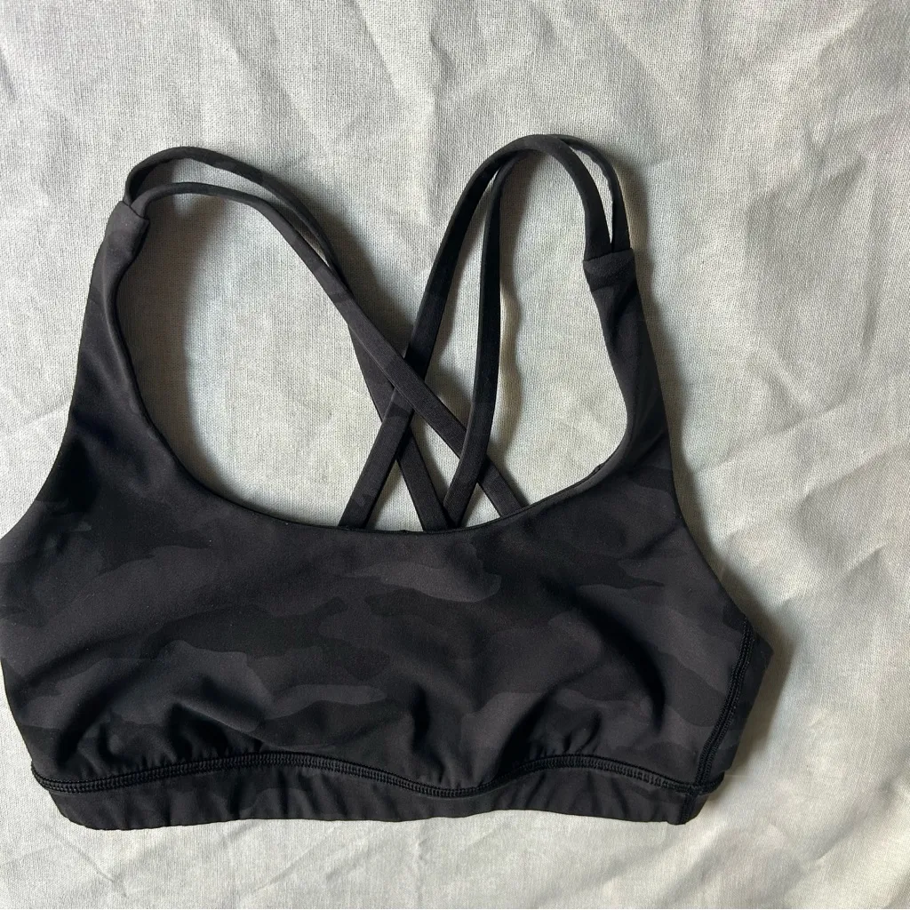 Lululemon Black Camouflage Sports Bra - Image 3