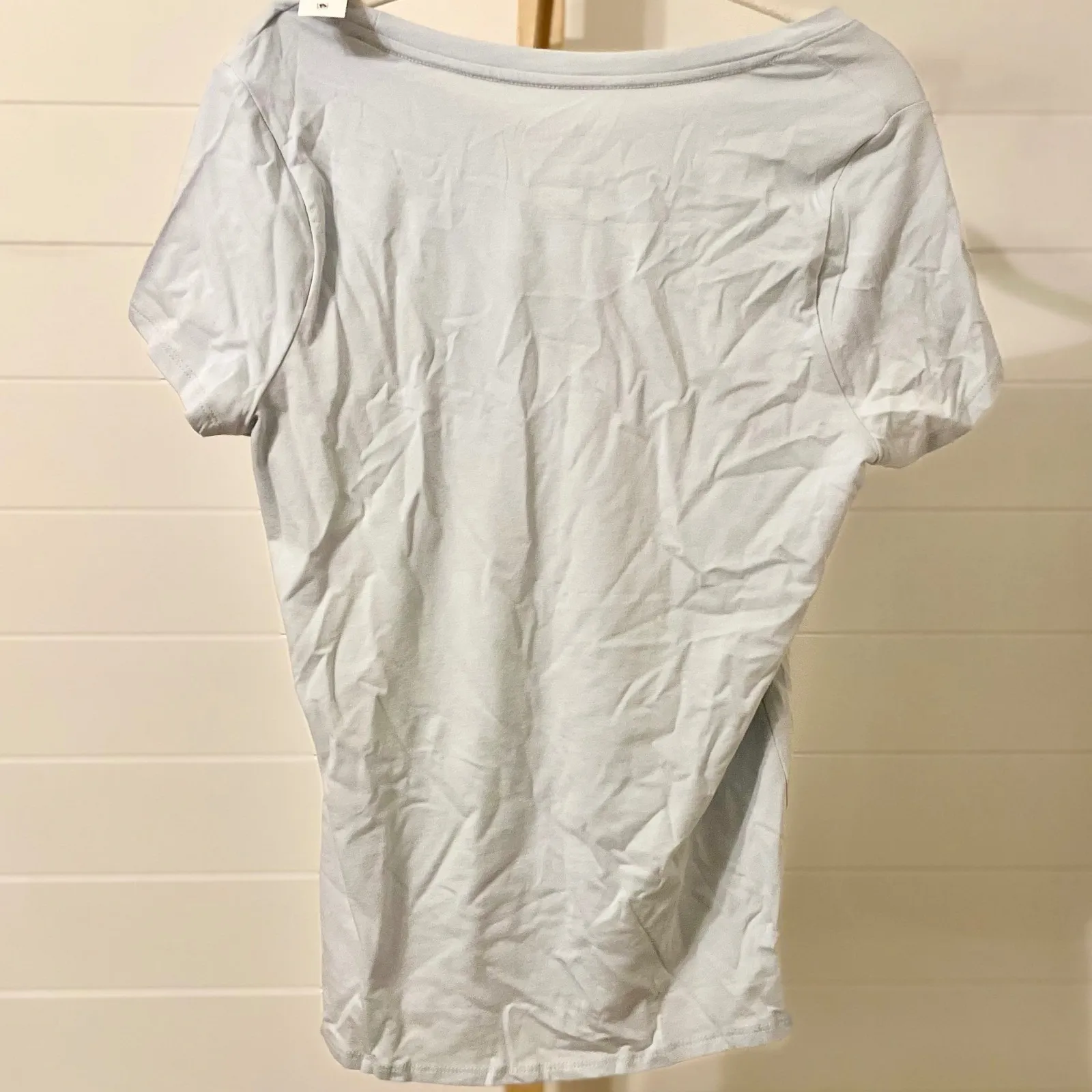 Maternity T Shirt My First Rodeo Bull Skull Graphic Blue Short Sleeve Top L Size undefined - Image 3