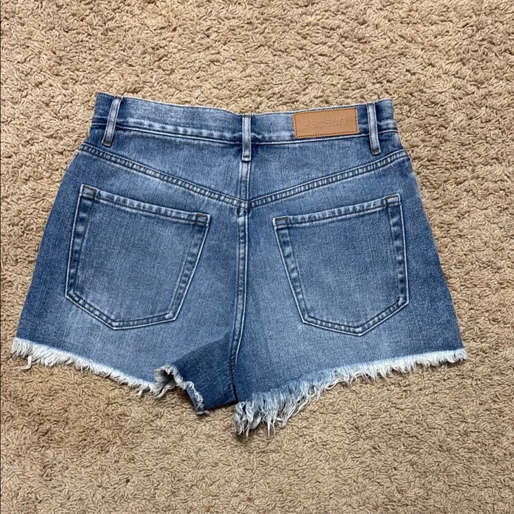 PacSun Distressed Denim Shorts - Blue - Image 2