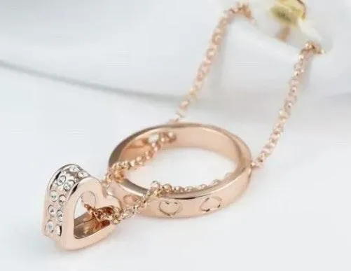 2020 fashion Gold color Pendant Women Jewelry Gift Heart necklace - Image 2